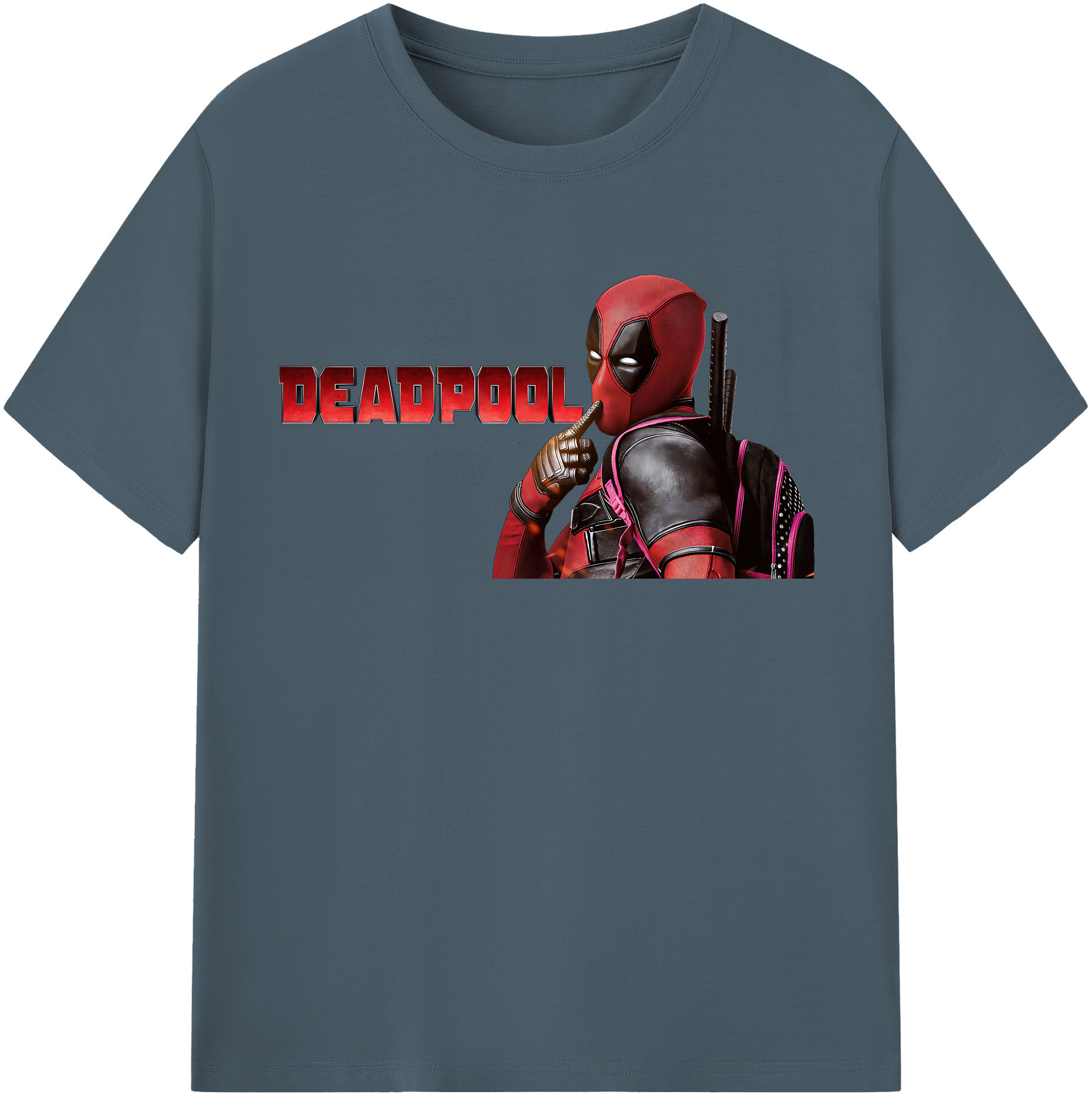 （画像用） Deadpool デッドプール 綿100％半袖Tシャツ（フロントプリント）